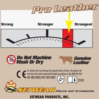 Setwear Pro Leather Tan Handschuhe S