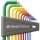 PB Swiss Tools Rainbow L-key set, long, Inbus with ball end, 1/20 to 5/16 inch