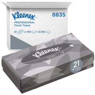 Kimberly-Clark Facial Tissues 8835 Kleenex Standard 2-ply 100 wipes
