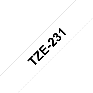 Schriftband Brother TZe-231 12mm schwarz auf weiß