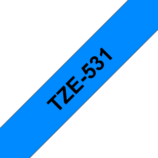 Brother TZe-531 12mm black on blue