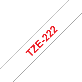 Schriftband Brother TZe-222 9mm rot auf weiß