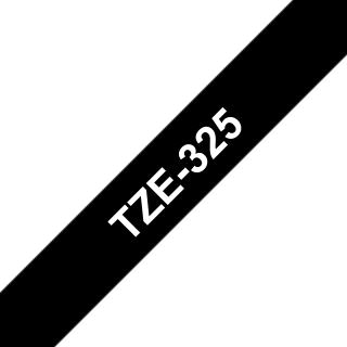 Schriftband Brother TZe-325 9mm weiß auf schwarz