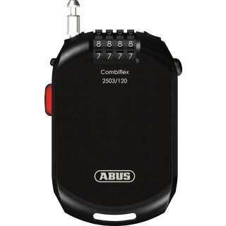 ABUS Combiflex special lock - Suitable as luggage lock, ski lock, helmet lock - with number code - Black
