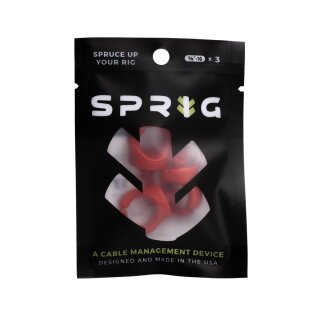 Sprig Flexible Kabelclips 3er Pack Groß Rot