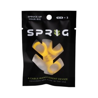 Sprig Flexible Kabelclips 3er Pack Groß Gelb