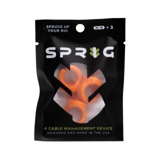 Sprig Flexible Kabelclips 3er Pack Groß Orange