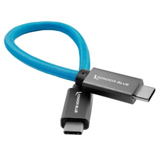 Kondor Blue USB C to USB C High Speed Cable for SSD Recording Standard 8,5