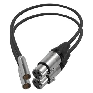 Kondor Blue Mini XLR Male to XLR Female 16 Audio Cable (2 Pack)  for BMPCC & C70 - Black