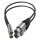 Kondor Blue Mini XLR Male to XLR Female 16" Audio Cable (2 Pack)  for BMPCC & C70 - Black