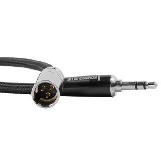 Kondor Blue 14" Mini XLR Male to 3.5mm Mono Mini Plug Audio Cable for RODE on Camera Mic Systems and Shotguns