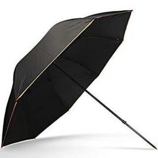 Großer Regenschirm 127cm (50 Zoll) - Schwarz (orangefarbener Rand)