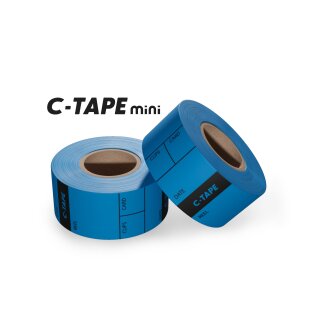 C-Tape mini, 25mm x 5m, ca. 80 Reel Tags Blue