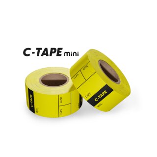 C-Tape mini, 25mm x 5m, ca. 80 Reel Tags Yellow
