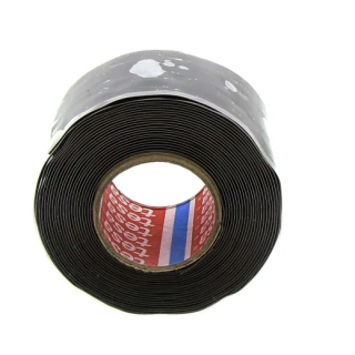 Tesa 4600 Silicone Rubber Self-Welding Insulating Tape, Black, Thickness 0.5mm, 25mm x 3m