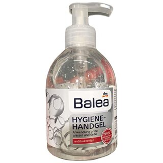 Balea Hygiene Hand Gel Application Without Water and Soap, Antibacterial (300 ml Pump Bottle)