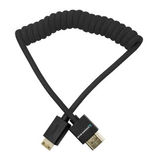 Kondor Blue Coiled Mini HDMI to Full HDMI (12-24") - Black