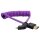 Gerald Undone MK2 Full HDMI to Left Angle Micro HDMI Cable 12"-24" Coiled (Purple) (Left Angle (Sony/Fuji))