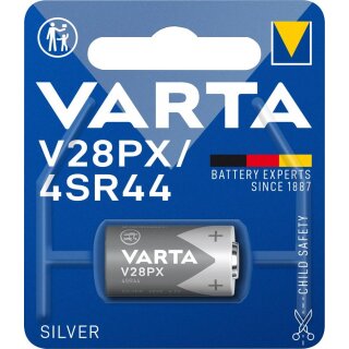 1 Varta 4028 Professional 4SR44 / V28PX primary silver battery blister