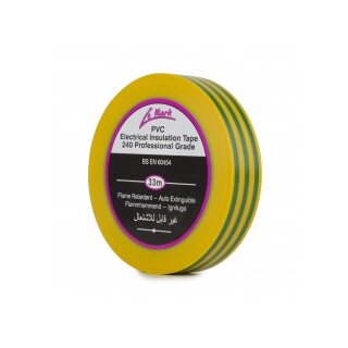 Le Mark PVC Electrical Insulation Tape 19mm - Earth