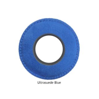 Bluestar Augenleder aus Mikrofaser rund, groß Blau