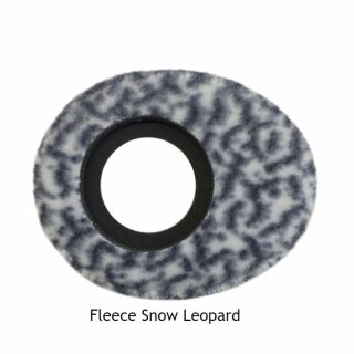 Bluestar Augenleder aus Fließ oval, groß Snow Leopard