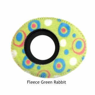 Bluestar Augenleder aus Fließ oval, groß Green Rabbit
