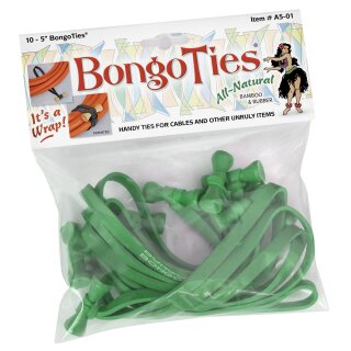Bongo Ties im 10er Pack grün