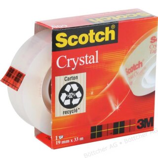 Scotch Crystal Clear Tape 600 19mm x 33m