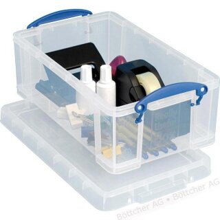 Really-Useful-Box Aufbewahrungsbox 5C, 5L, mit Deckel, Kunststoff, transparent, A5