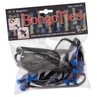 Bongo Ties 10pc. Style D blue