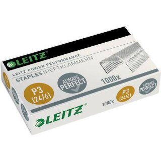 Leitz Power Performance P3 24/6 Heftklammern 5570 Verzinkt 1000 Stück