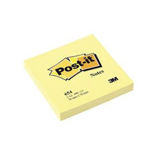 Post-It Notes 654 76 x 76mm Gelb (100 notes)