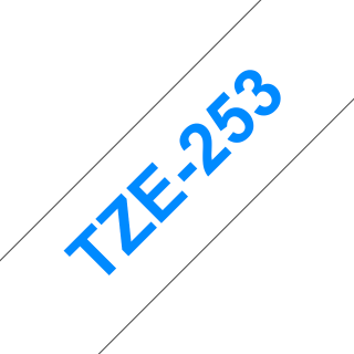 Schriftband Brother TZe-253 24mm blau auf weiß
