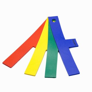 T-Marker, Set of 4 pieces, 22x3cm, red, green, yellow, blue