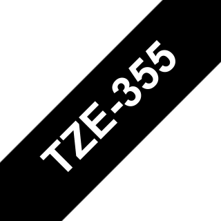Schriftband Brother TZe-355 24mm weiß auf schwarz