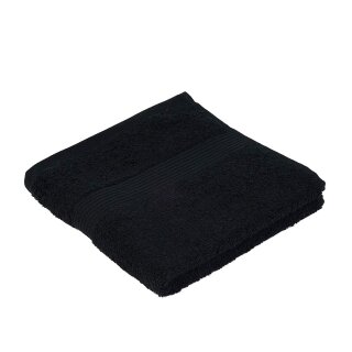 Towel Set of 2, 100% cotton, 50 x 100 cm,  Black,