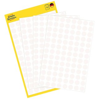 Avery Sticky Dots (416 pc. Ø 8 mm) 4 Sheets White