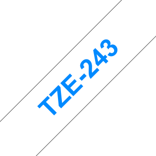 Schriftband Brother TZe-243 18mm blau auf weiß