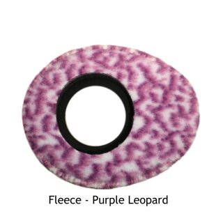 Bluestar Augenleder aus Fließ oval, groß Purple Leopard