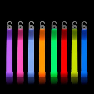 Glowz Premium Ultra Bright Jumbo Leuchtstäbe (Mischfarben) 25er Pack