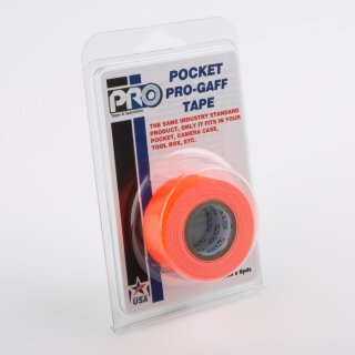 PRO POCKET - PRO-GAFFER Hand Sized Roll Neon Orange 24mm x 5.4m