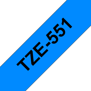 P-Touch Brother TZe-551, 24mm black on blue tape