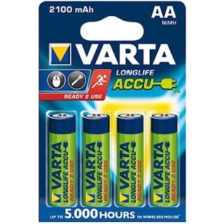 Varta Rechargeable Battery Power Mignon AA 2100mAh Blister of 4