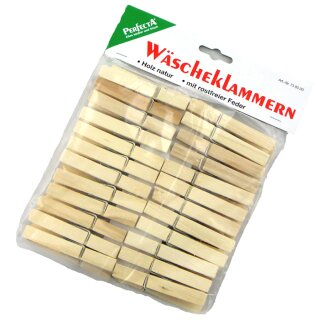 Wäscheklammern, Holz natur 50 Stk.